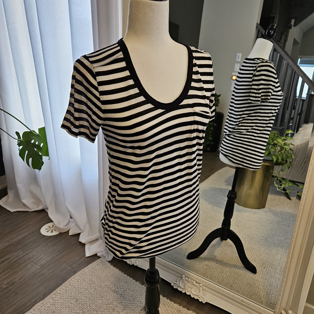 CLUB MONACO modal striped t-shirt